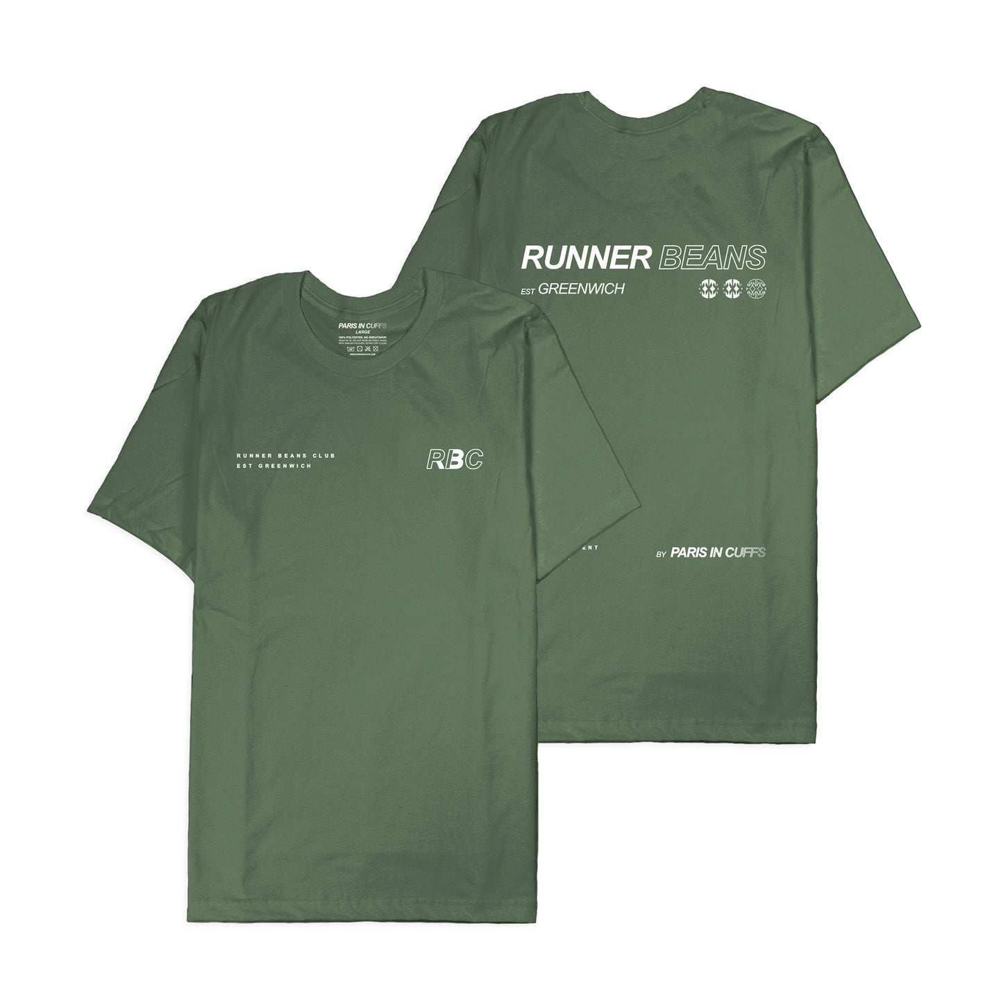 Runner Beans Club Active Tee Green