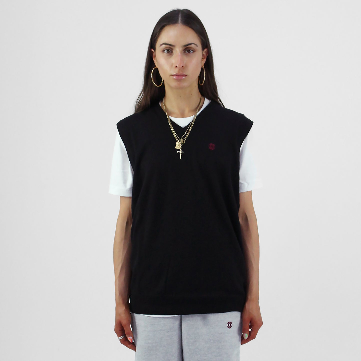 Black Essentials Sweater Vest
