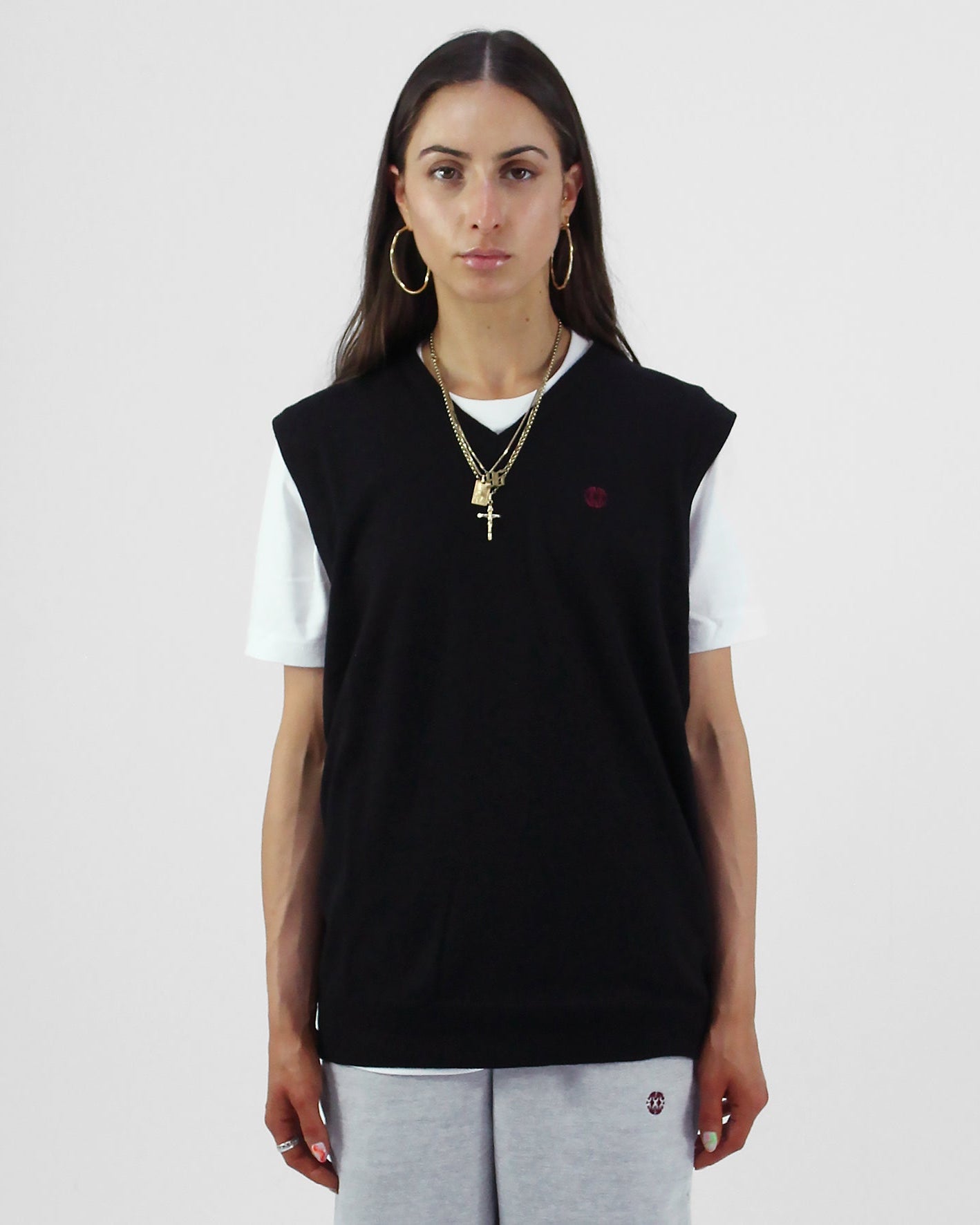 Black Essentials Sweater Vest