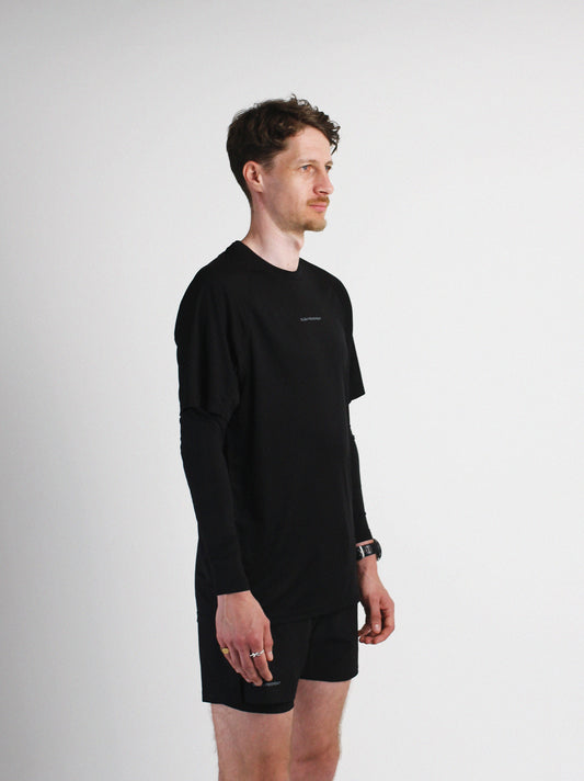Slow Movement Mens Black Active Tshirt