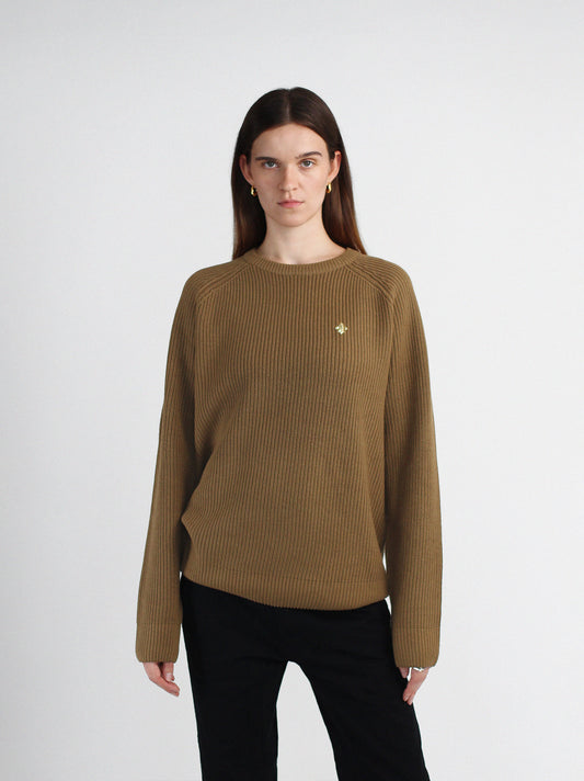 Tan Knitted Sweatshirt