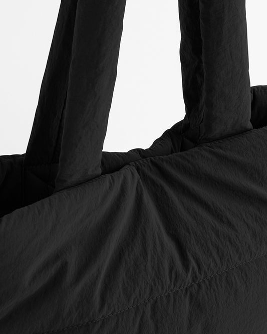 Black Quilted Tote Bag