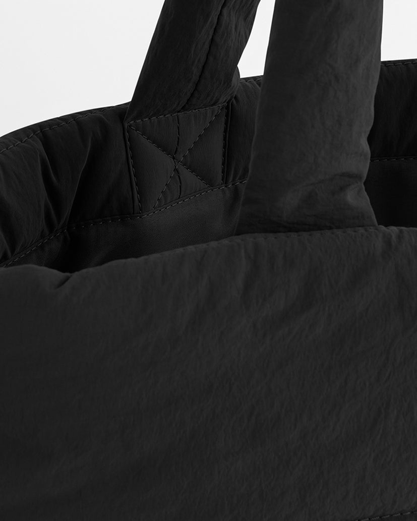 Black Quilted Tote Bag