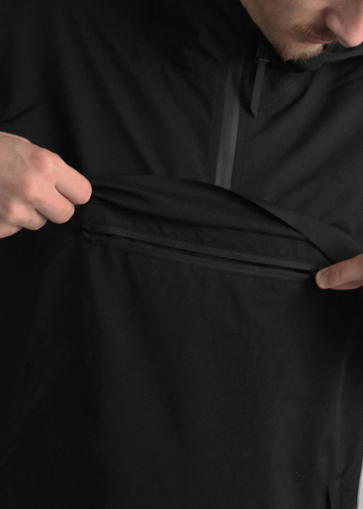 Black Pull Over Jacket