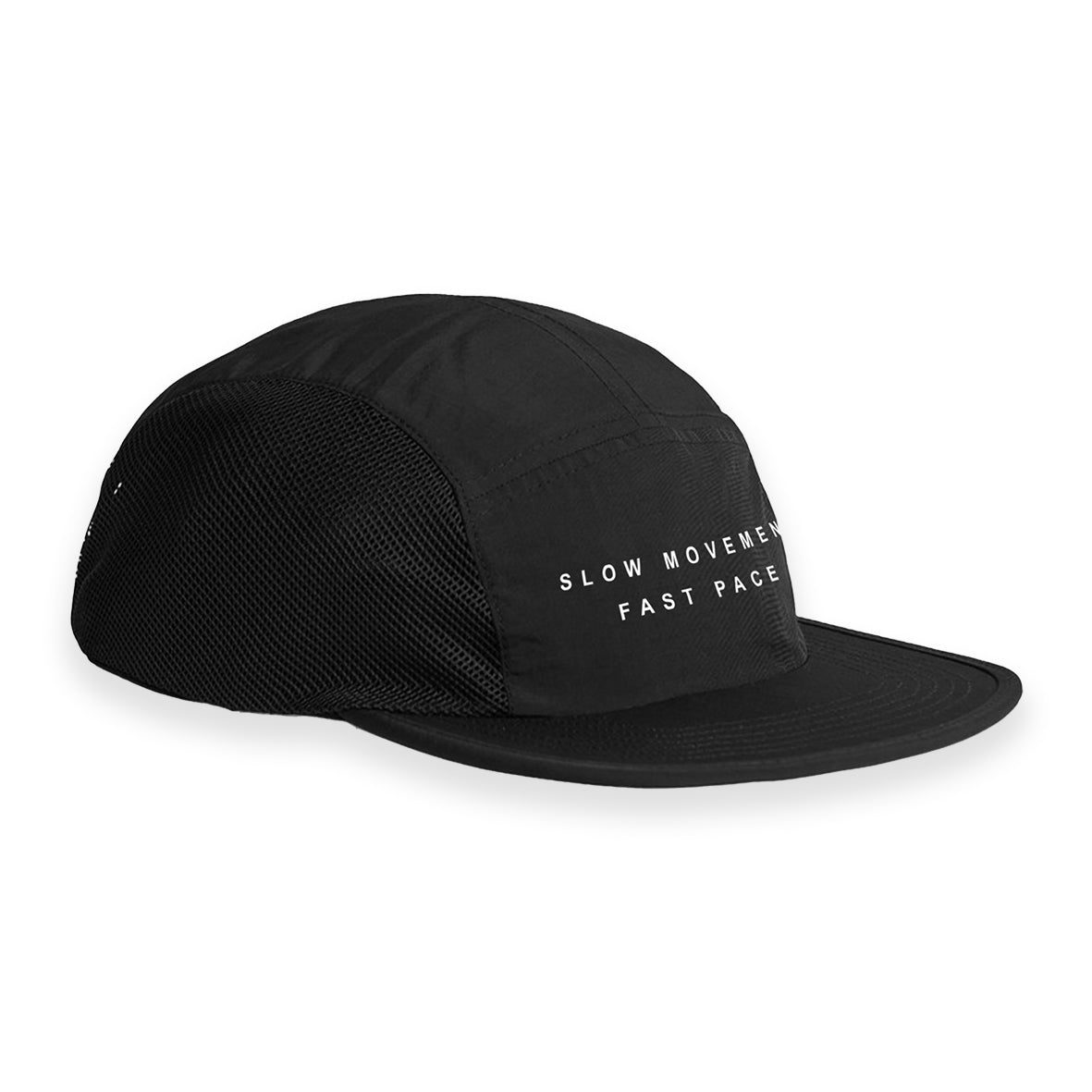 Black Mesh Panel Running Cap