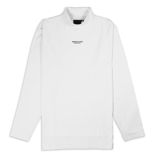 White Mono Roll Neck
