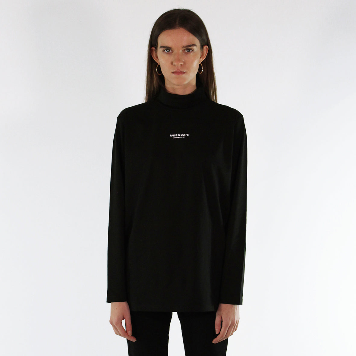 Black Mono Roll Neck