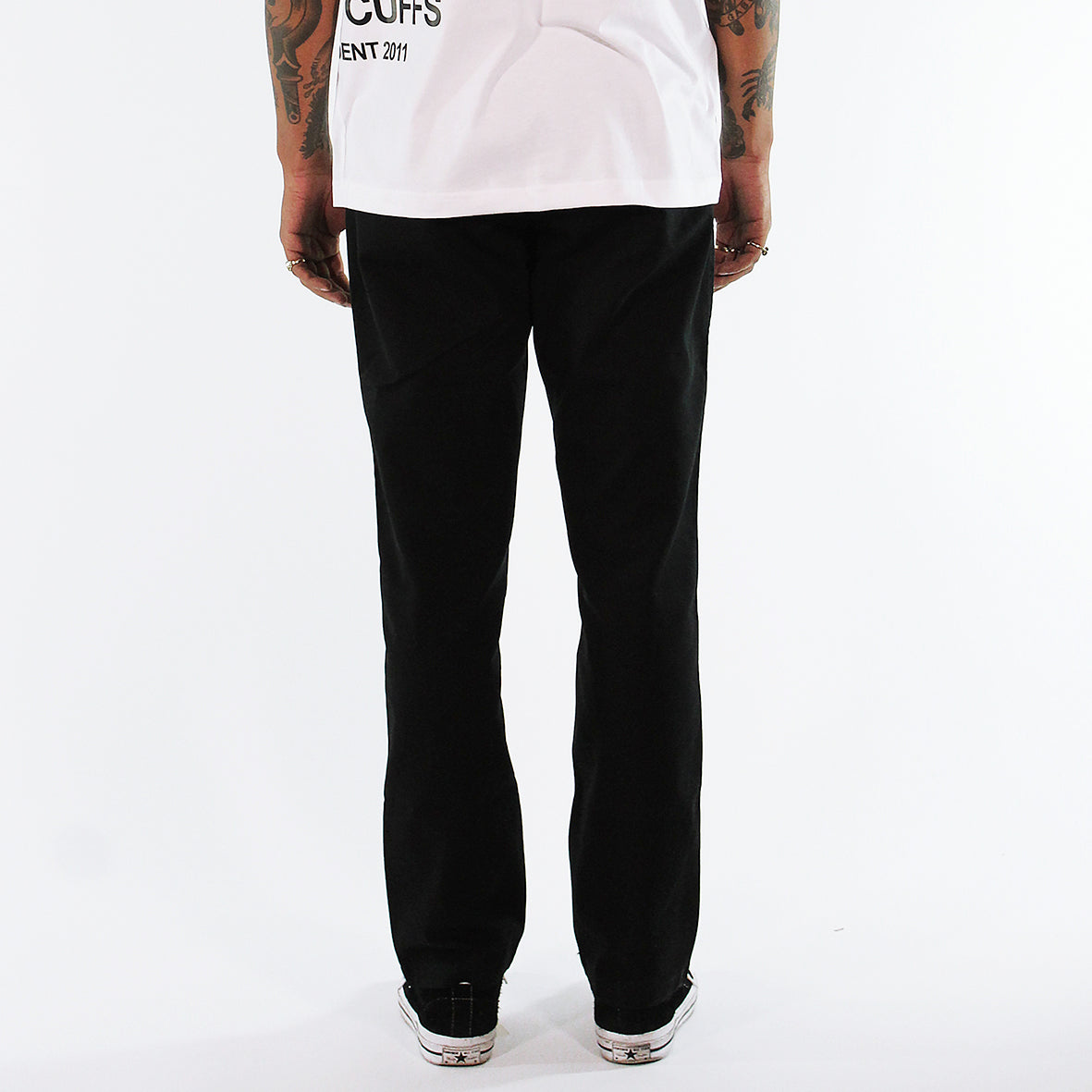 Black Straight Chinos