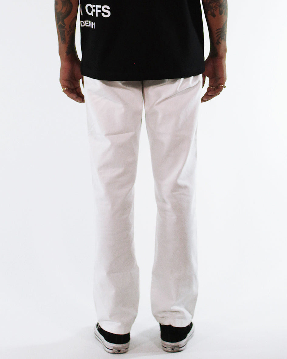 White Straight Chinos