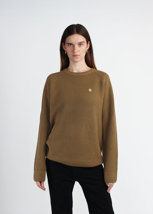 Tan Knitted Sweatshirt
