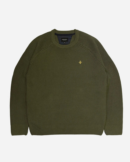 Olive Knitted Sweatshirt