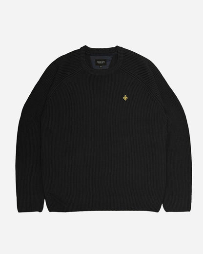 Black Knitted Sweatshirt