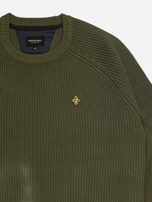 Olive Knitted Sweatshirt
