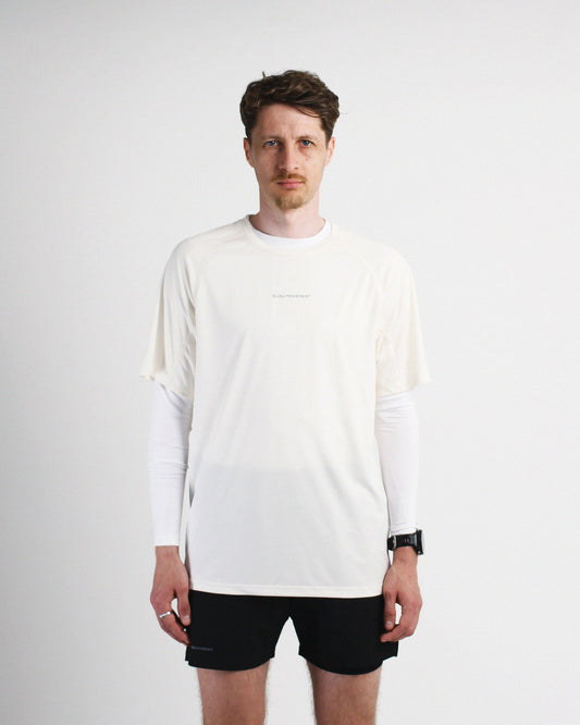 Slow Movement Mens Cream Active Tshirt