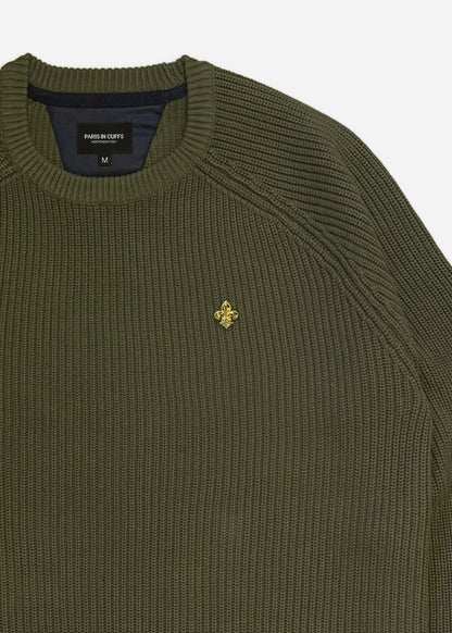Olive Knitted Sweatshirt