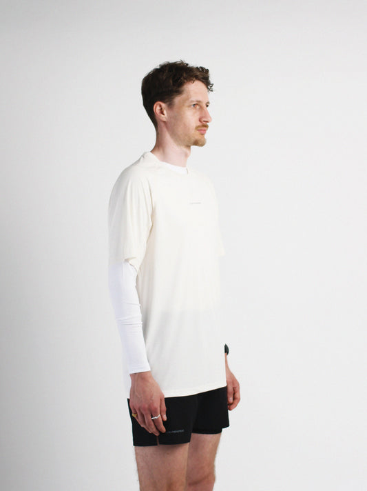 Slow Movement Mens Cream Active Tshirt