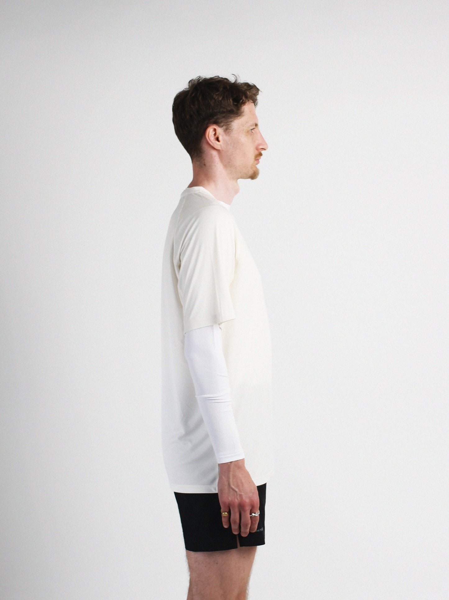 Slow Movement Mens Cream Active Tshirt
