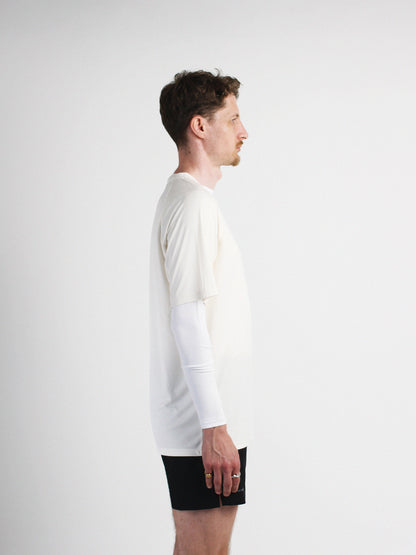 Slow Movement Mens Cream Active Tshirt
