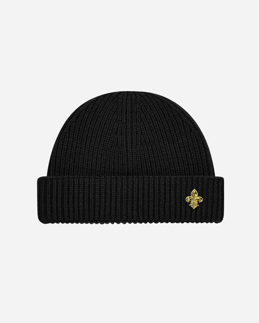 Black Knitted Fisherman Beanie