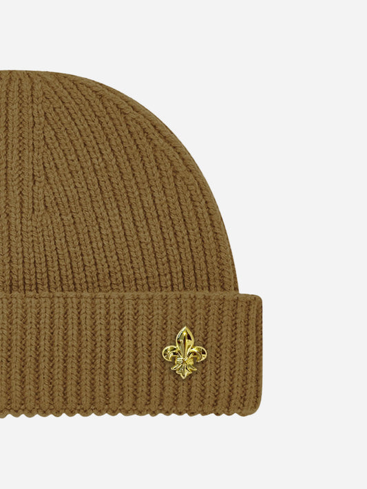Tan Knitted Fisherman Beanie