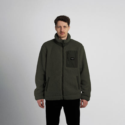 Olive Sherpa Fleece