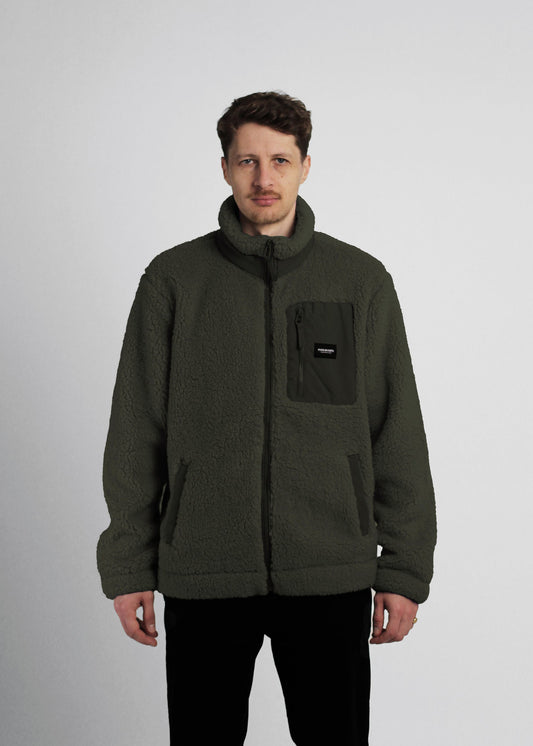 Olive Sherpa Fleece