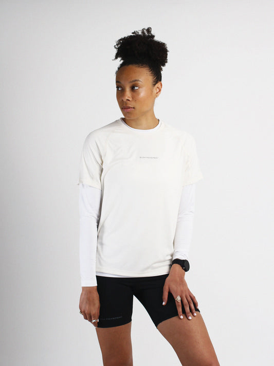 Slow Movement Womens Cream Active Tshirt