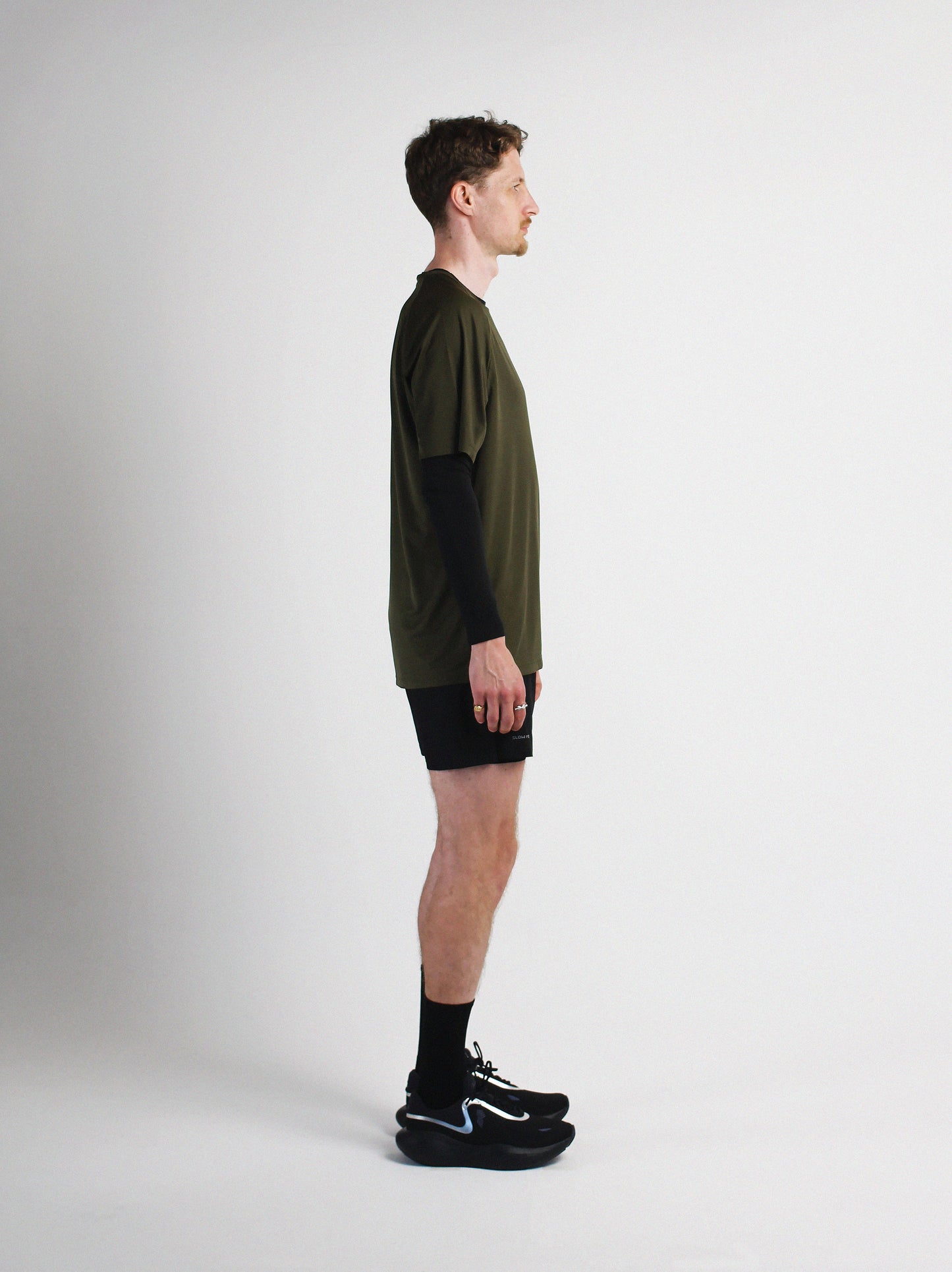 Slow Movement Mens Green Active Tshirt