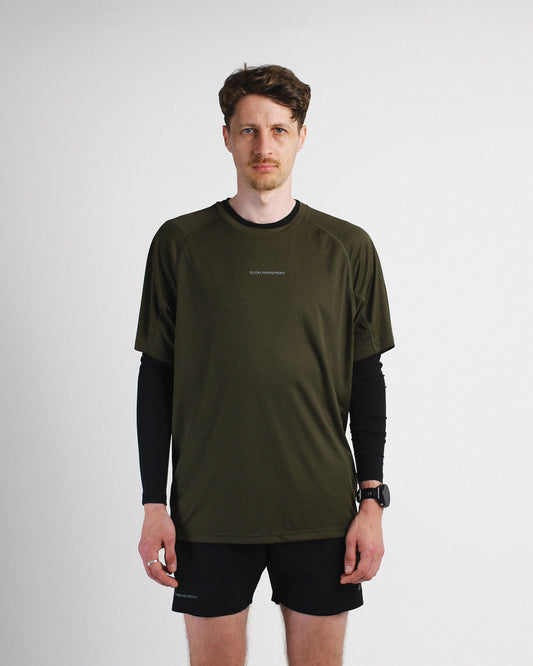 Slow Movement Mens Green Active Tshirt