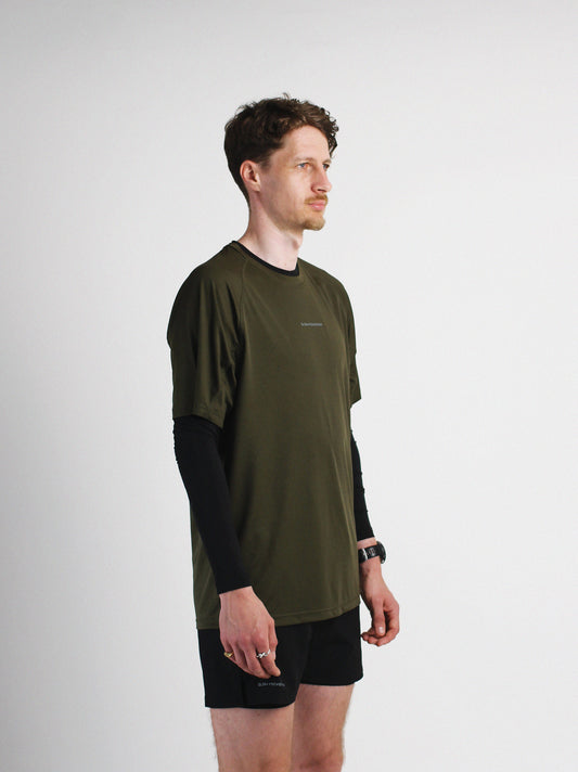 Slow Movement Mens Green Active Tshirt