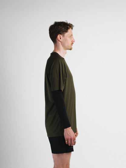 Slow Movement Mens Green Active Tshirt