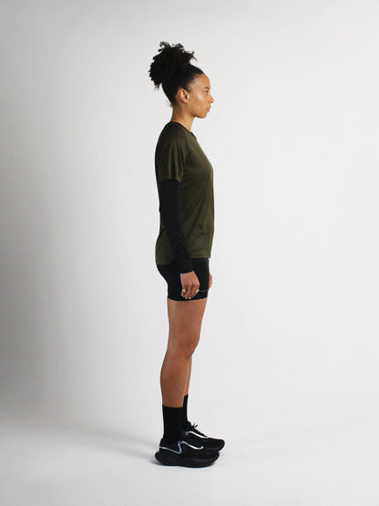 Slow Movement Womens Green Active Tshirt