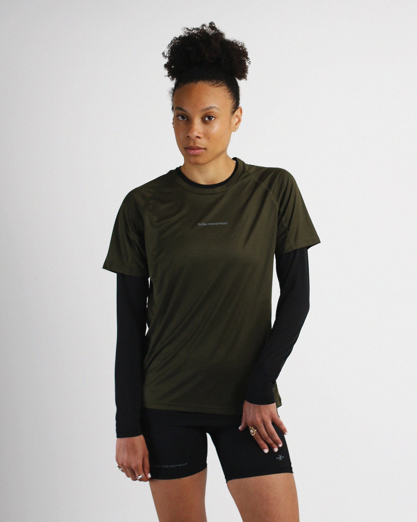Slow Movement Womens Green Active Tshirt