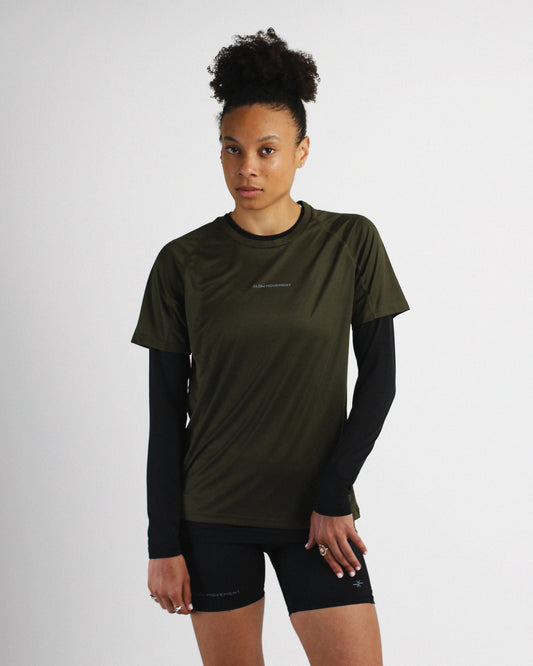 Slow Movement Womens Green Active Tshirt