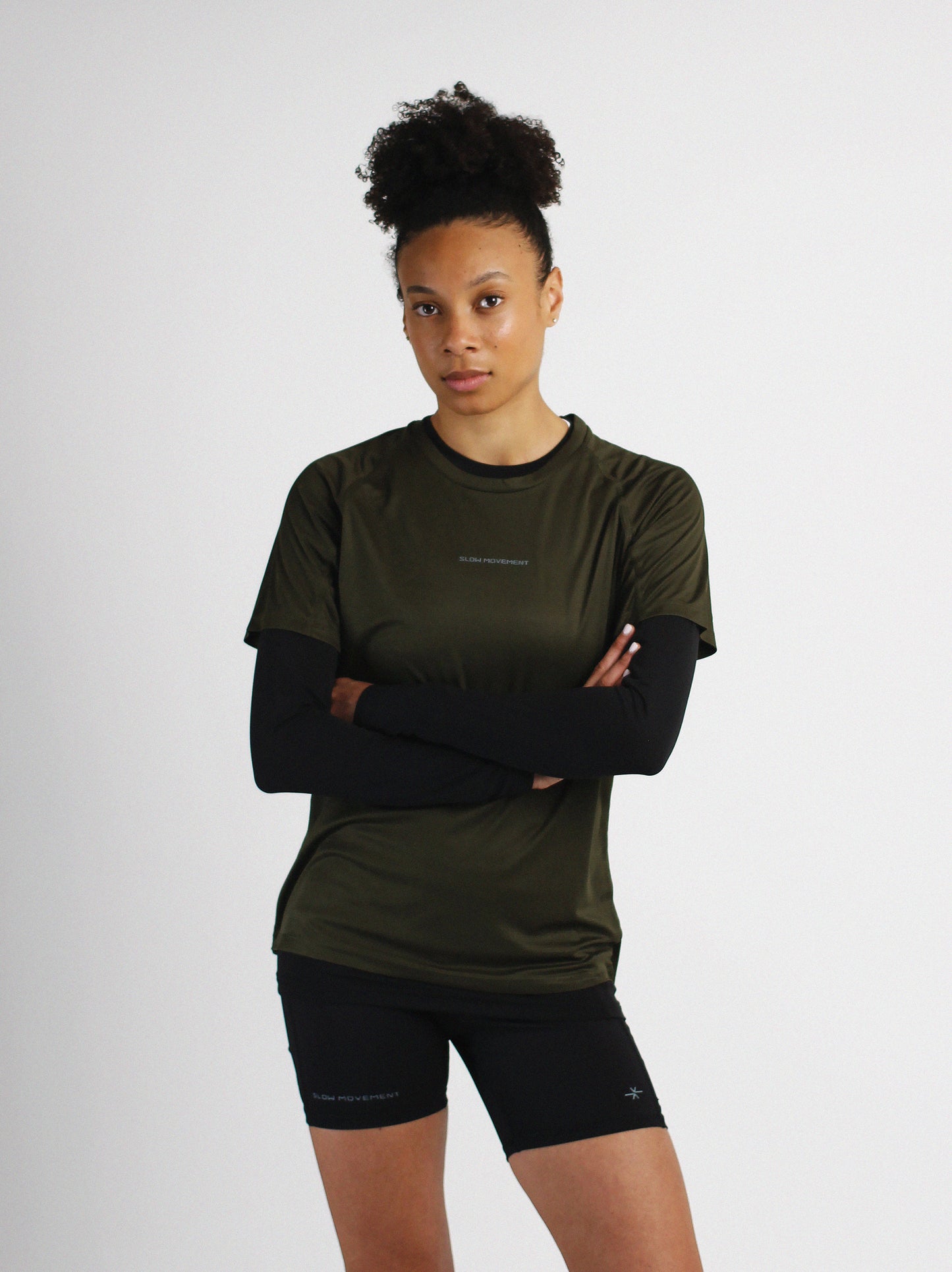 Slow Movement Womens Green Active Tshirt