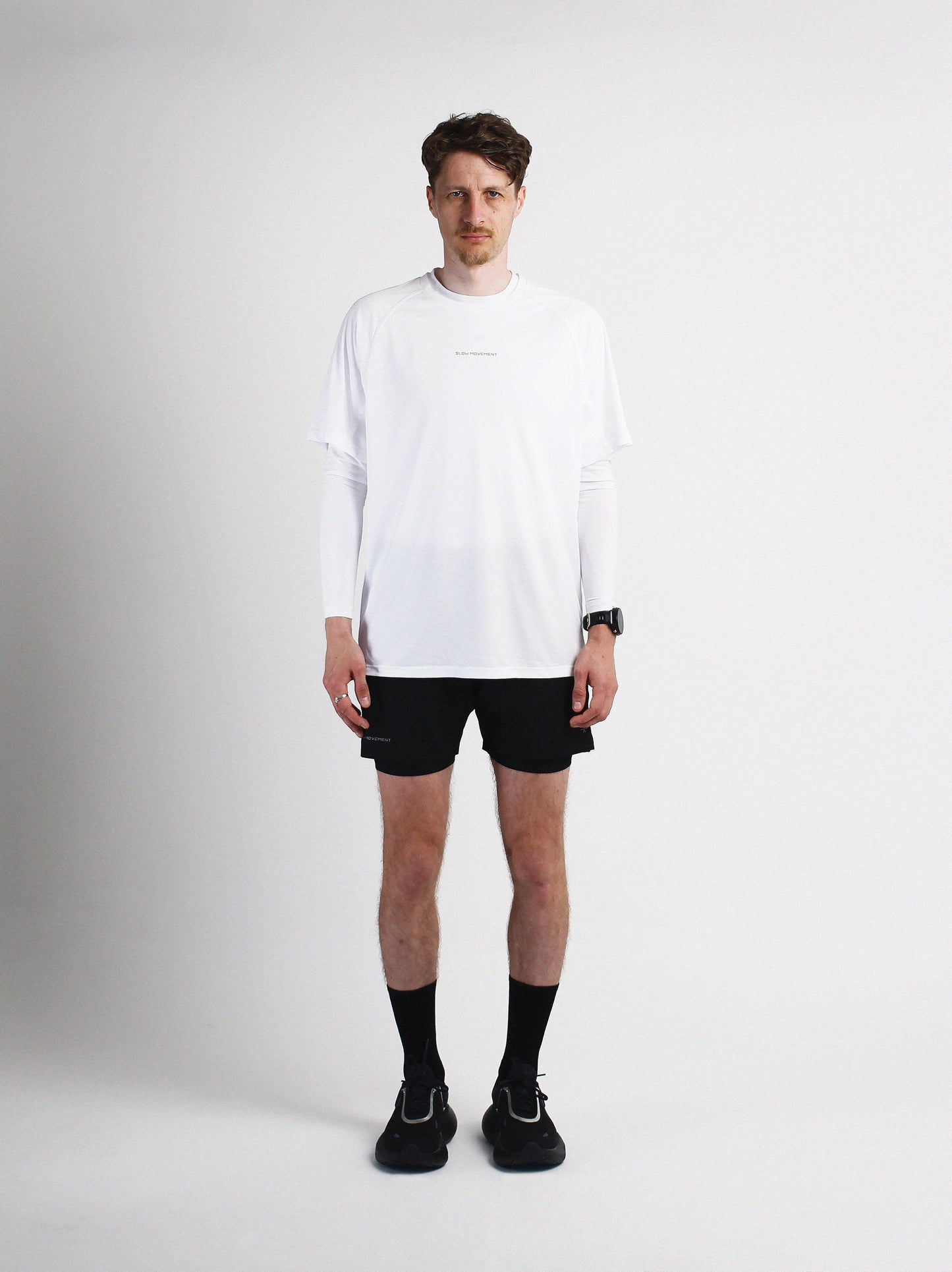 Slow Movement Mens White Active Tshirt