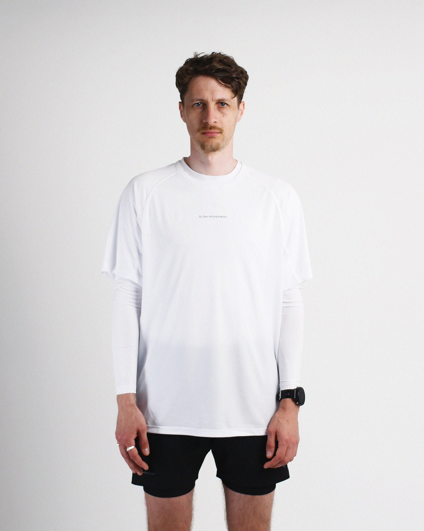 Slow Movement Mens White Active Tshirt
