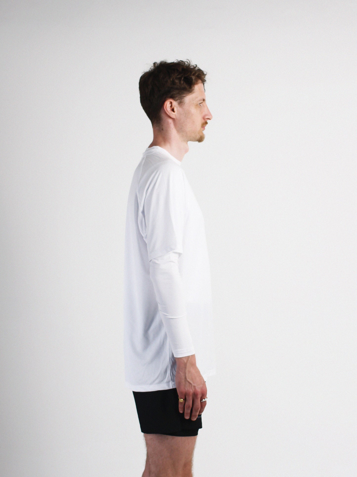 Slow Movement Mens White Active Tshirt