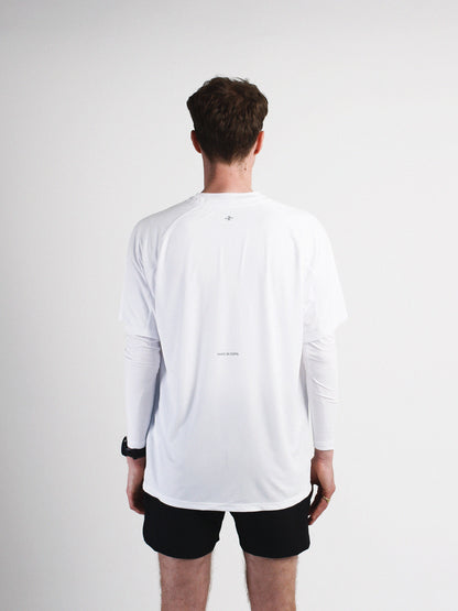 Slow Movement Mens White Active Tshirt