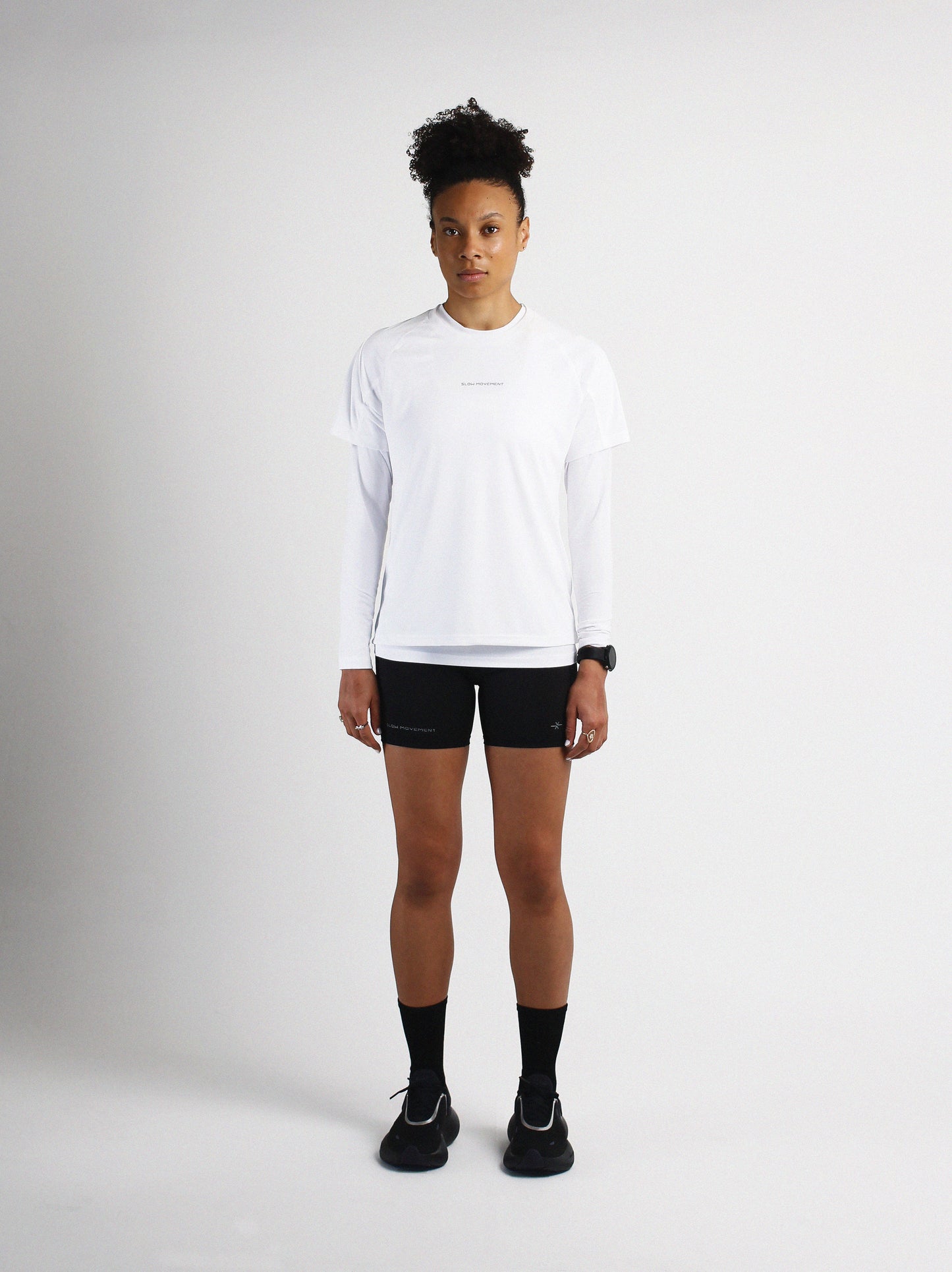 Slow Movement Womens White Active Tshirt