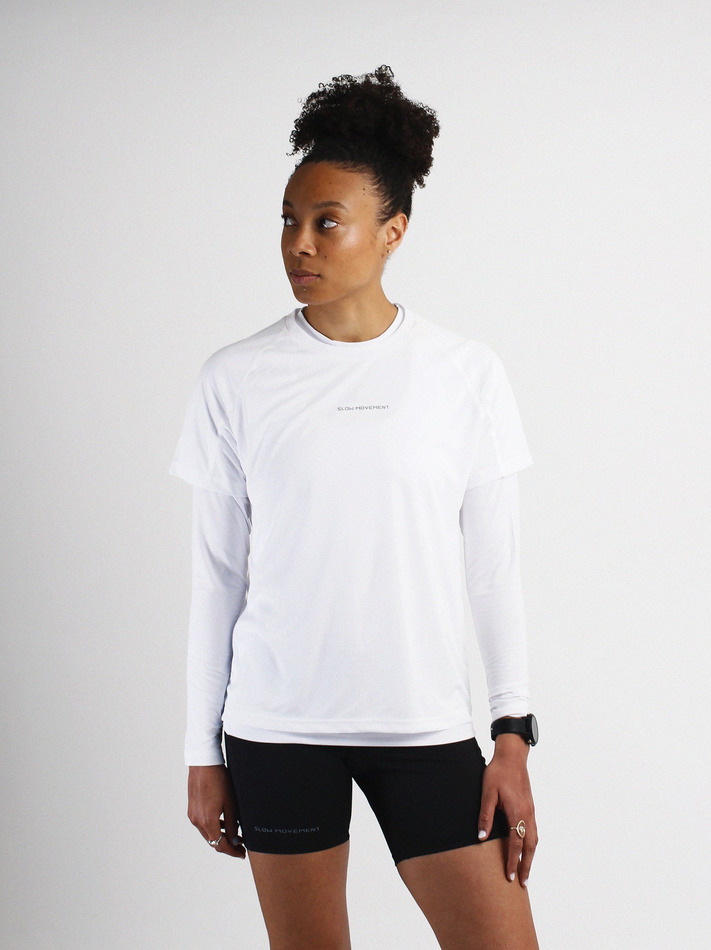 Slow Movement Womens White Active Tshirt
