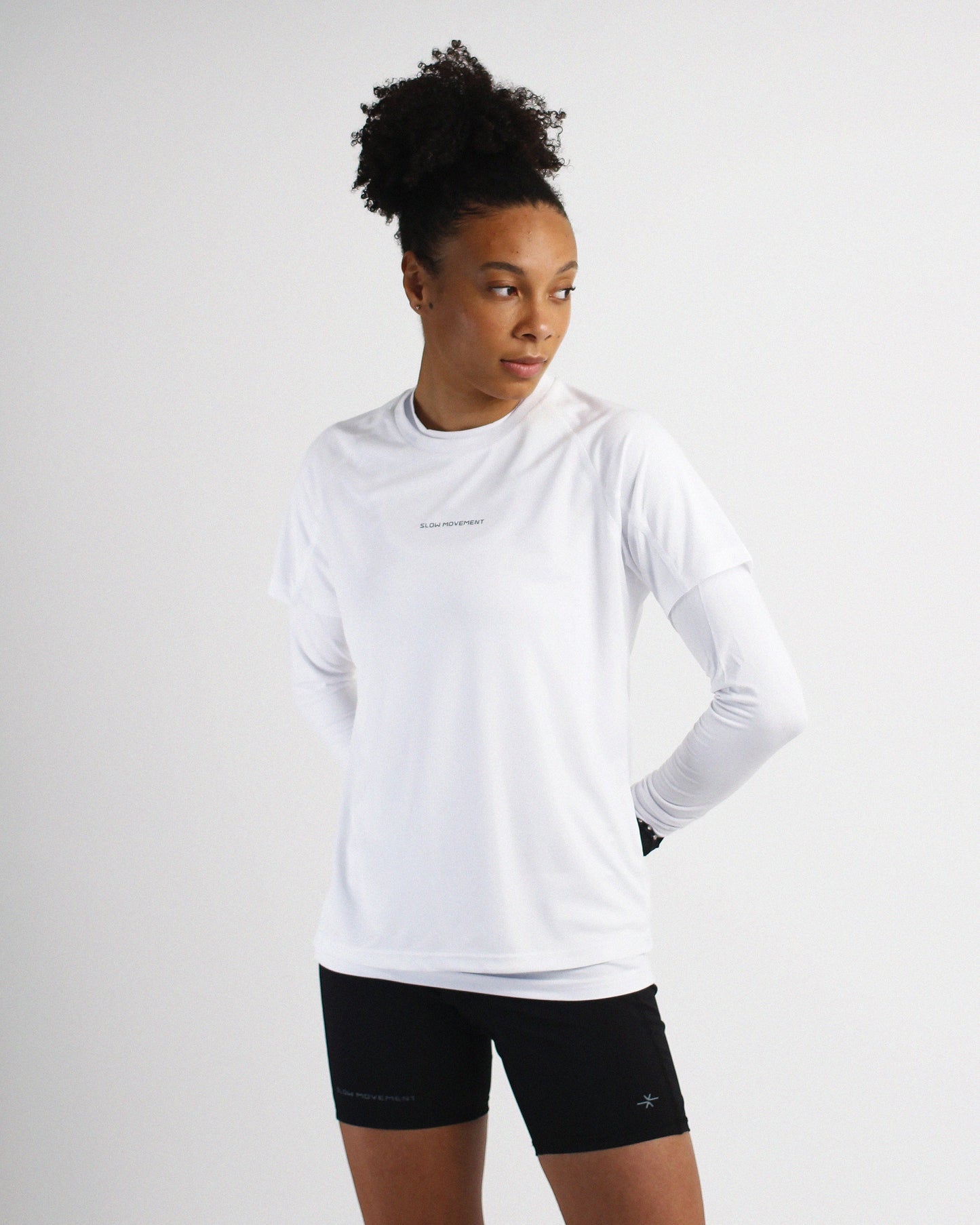 Slow Movement Womens White Active Tshirt
