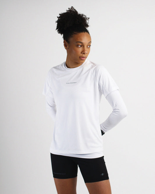 Slow Movement Womens White Active Tshirt