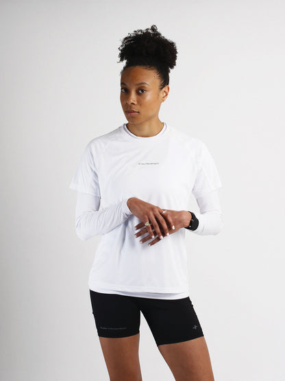 Slow Movement Womens White Active Tshirt