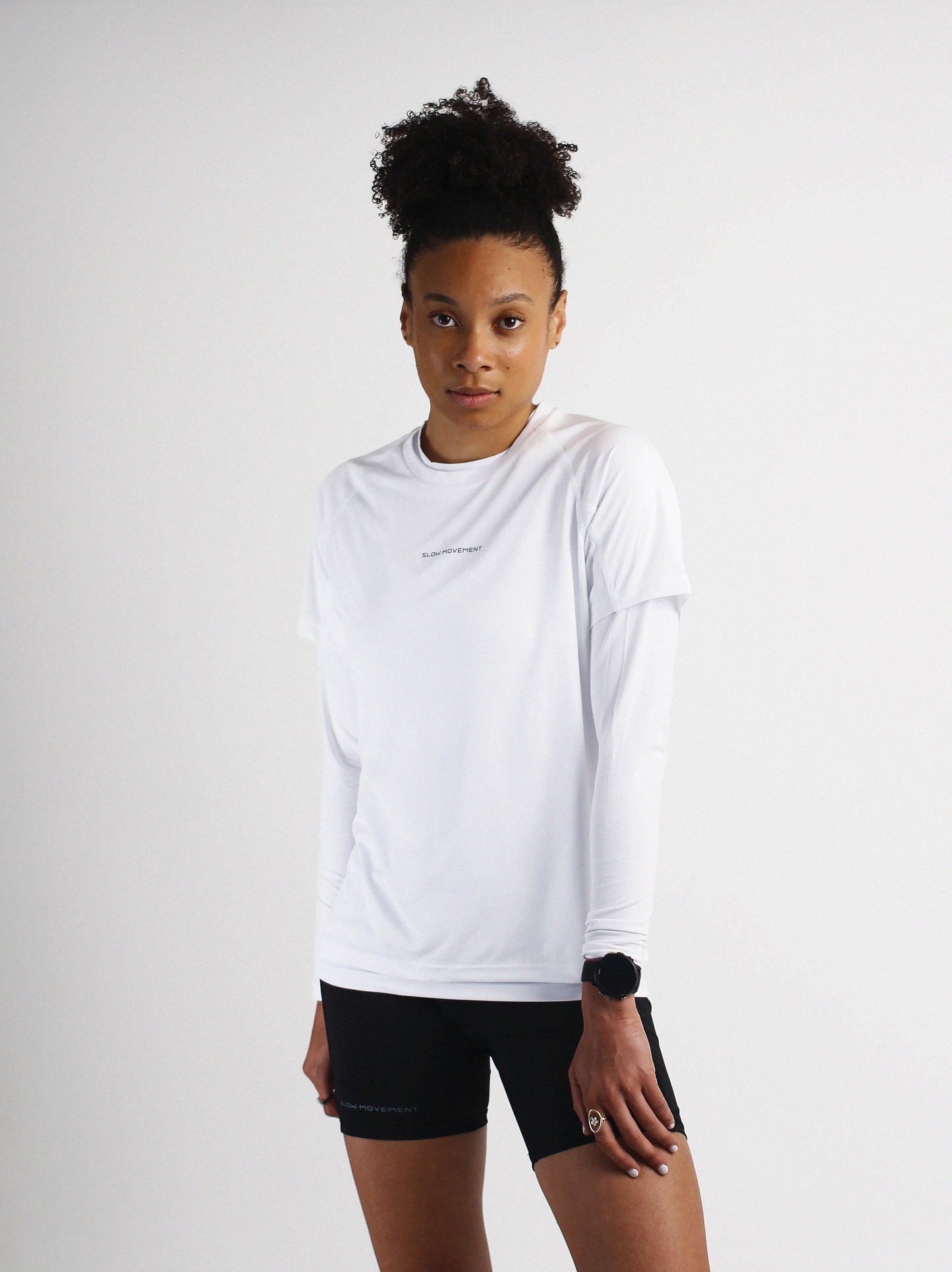 Slow Movement Womens White Active Tshirt