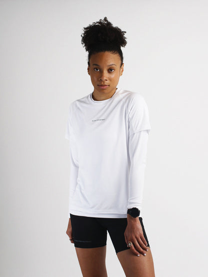 Slow Movement Womens White Active Tshirt