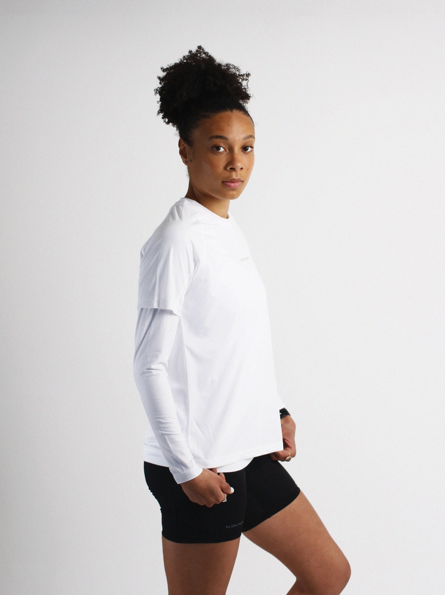 Slow Movement Womens White Active Tshirt
