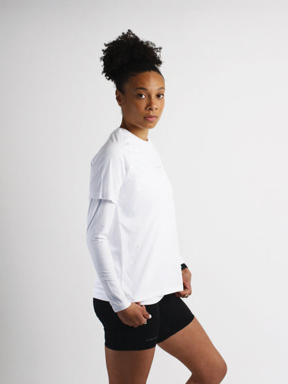 Slow Movement Womens White Active Tshirt