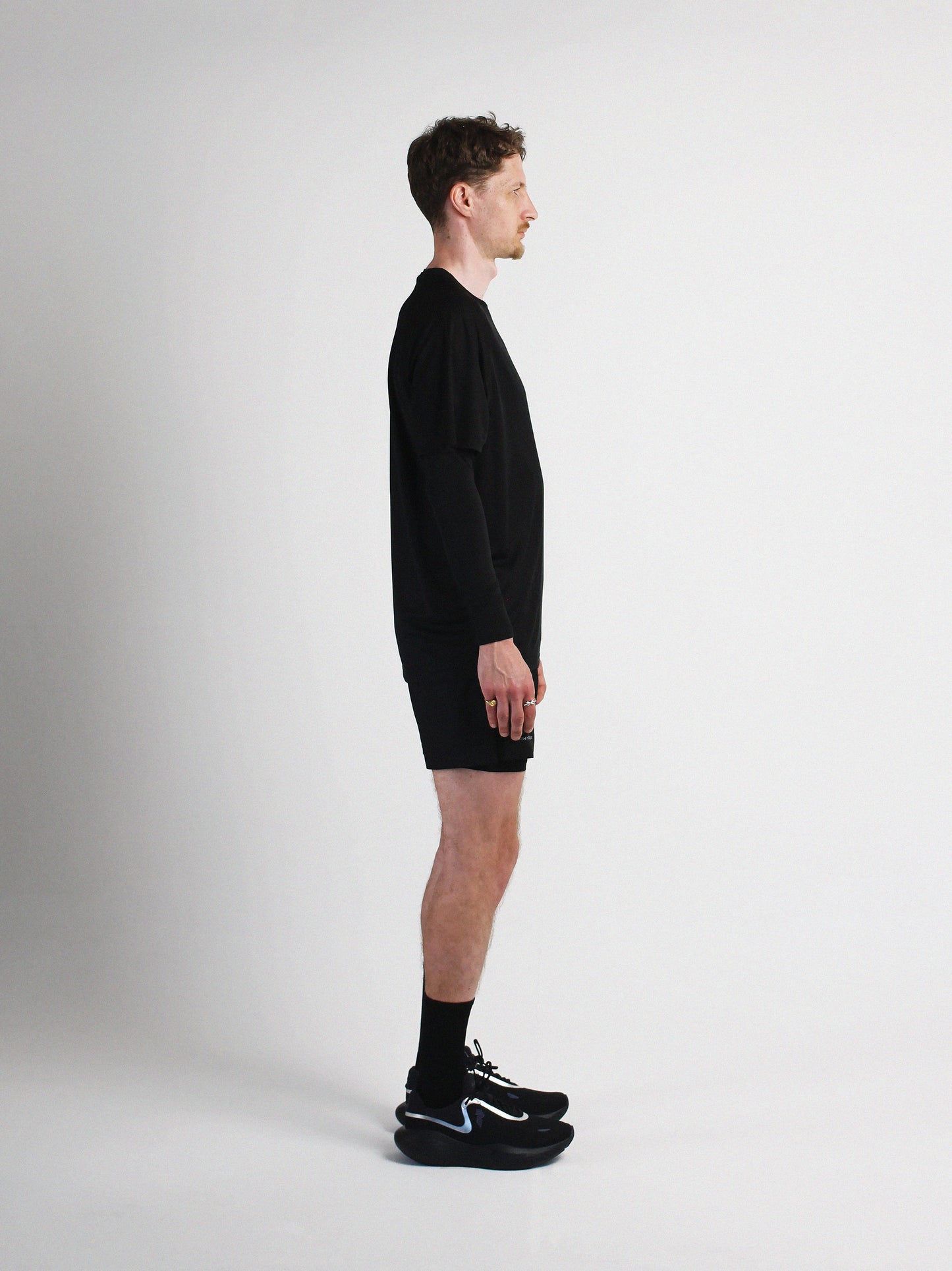 Slow Movement Mens Black Active Tshirt