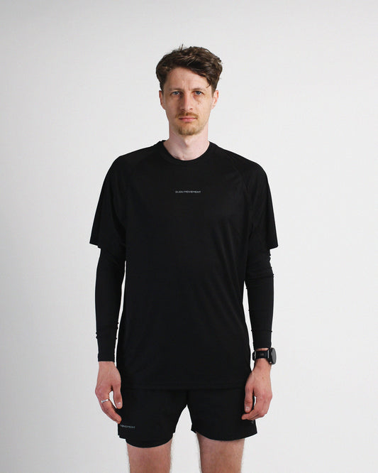 Slow Movement Mens Black Active Tshirt